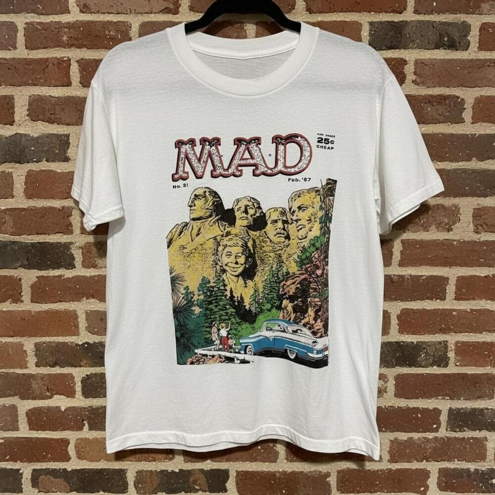 Mad Magazine Tee With Iconic Mount Rushmore Design Comics